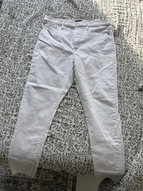 Banana Republic White High-Rise Skinny Jeans